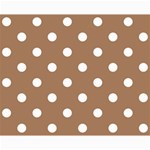 Polka Dots - White on French Beige Collage 8  x 10 