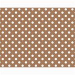 Polka Dots - White on French Beige Collage 11  x 14 