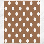Polka Dots - White on French Beige Canvas 8  x 10 