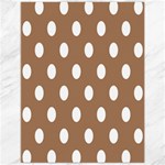 Polka Dots - White on French Beige Canvas 12  x 16 