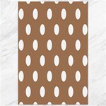 Polka Dots - White on French Beige Canvas 12  x 18 