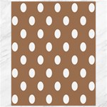 Polka Dots - White on French Beige Canvas 16  x 20 