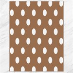 Polka Dots - White on French Beige Canvas 18  x 24 