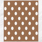 Polka Dots - White on French Beige Canvas 20  x 24 