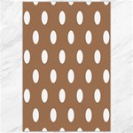 Polka Dots - White on French Beige Canvas 20  x 30 