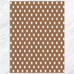 Polka Dots - White on French Beige Canvas 36  x 48 