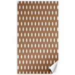 Polka Dots - White on French Beige Canvas 40  x 72 