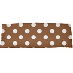 Polka Dots - White on French Beige Body Pillow Case Dakimakura (Two Sides)