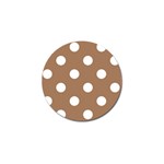 Polka Dots - White on French Beige Golf Ball Marker (10 pack)