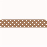 Polka Dots - White on French Beige Small Bar Mat