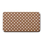 Polka Dots - White on French Beige Medium Bar Mat