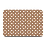 Polka Dots - White on French Beige Plate Mat