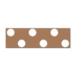 Polka Dots - White on French Beige Sticker (Bumper)