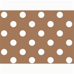 Polka Dots - White on French Beige 5  x 7  Photo Cards