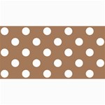 Polka Dots - White on French Beige 4  x 8  Photo Cards