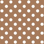Polka Dots - White on French Beige ScrapBook Page 12  x 12 