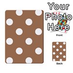 Polka Dots - White on French Beige Multi-purpose Cards (Rectangle)