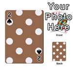 Polka Dots - White on French Beige Playing Cards 54 Designs