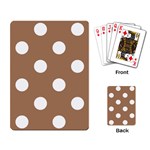 Polka Dots - White on French Beige Playing Cards Single Design
