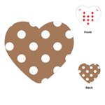 Polka Dots - White on French Beige Playing Cards (Heart)