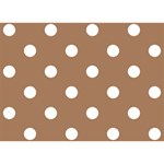 Polka Dots - White on French Beige Birthday Cake 3D Greeting Card (7x5)