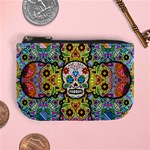 Sugar Skulls   Patterned Mini Coin Purse