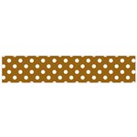 Polka Dots - White on Golden Brown Flano Scarf (Small)