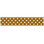 Polka Dots - White on Golden Brown Flano Scarf (Large)