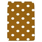 Polka Dots - White on Golden Brown Removable Flap Cover (S)