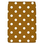 Polka Dots - White on Golden Brown Removable Flap Cover (L)