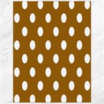 Polka Dots - White on Golden Brown Canvas 12  x 16 