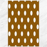 Polka Dots - White on Golden Brown Canvas 12  x 18 