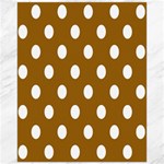 Polka Dots - White on Golden Brown Canvas 16  x 20 