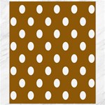 Polka Dots - White on Golden Brown Canvas 20  x 24 
