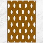 Polka Dots - White on Golden Brown Canvas 20  x 30 