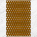Polka Dots - White on Golden Brown Canvas 24  x 36 