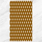 Polka Dots - White on Golden Brown Canvas 40  x 72 