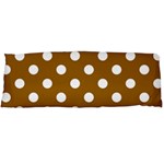 Polka Dots - White on Golden Brown Body Pillow Case (Dakimakura) (One Side)