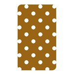 Polka Dots - White on Golden Brown Memory Card Reader (Rectangular)