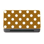 Polka Dots - White on Golden Brown Memory Card Reader with CF