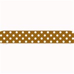 Polka Dots - White on Golden Brown Small Bar Mat