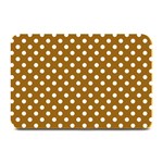 Polka Dots - White on Golden Brown Plate Mat