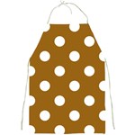 Polka Dots - White on Golden Brown Full Print Apron