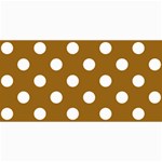 Polka Dots - White on Golden Brown 4  x 8  Photo Cards