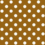 Polka Dots - White on Golden Brown ScrapBook Page 8  x 8 