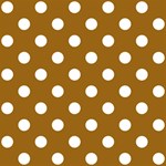 Polka Dots - White on Golden Brown ScrapBook Page 12  x 12 