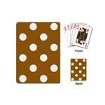Polka Dots - White on Golden Brown Playing Cards (Mini)