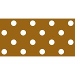 Polka Dots - White on Golden Brown YOU ARE INVITED 3D Greeting Card (8x4)