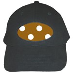 Polka Dots - White on Golden Brown Black Cap