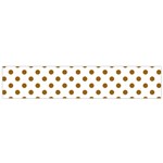 Polka Dots - Golden Brown on White Flano Scarf (Small)